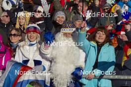 21.01.2016, Antholz, Italy (ITA): Event Feature: Russian Fans celebrate the victory of Olga Podchufarova (RUS) -  IBU world cup biathlon, sprint women, Antholz (ITA). www.nordicfocus.com. © Manzoni/NordicFocus. Every downloaded picture is fee-liable.