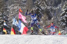 21.01.2016, Antholz, Italy (ITA): Marie Dorin (FRA) -  IBU world cup biathlon, sprint women, Antholz (ITA). www.nordicfocus.com. © Manzoni/NordicFocus. Every downloaded picture is fee-liable.