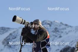 21.01.2016, Antholz, Italy (ITA): Event Feature: Rene Miko (SVK), IBU Fotopool photographer -  IBU world cup biathlon, sprint women, Antholz (ITA). www.nordicfocus.com. © Manzoni/NordicFocus. Every downloaded picture is fee-liable.