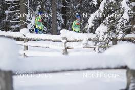 20.01.2016, Antholz, Italy (ITA): Jesper Nelin (SWE), Thorstein Stenersen (SWE), (l-r) -  IBU world cup biathlon, training, Antholz (ITA). www.nordicfocus.com. © Manzoni/NordicFocus. Every downloaded picture is fee-liable.