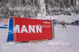 19.01.2016, Antholz, Italy (ITA): Event Feature: Advertisment billboards are ready to be placed in the stadium -  IBU world cup biathlon, training, Antholz (ITA). www.nordicfocus.com. © Manzoni/NordicFocus. Every downloaded picture is fee-liable.