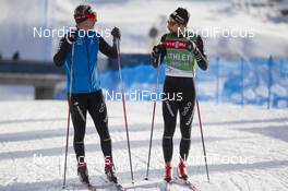 20.01.2016, Antholz, Italy (ITA): Frank Schmidt (GER), Service Technician Team Switzerland, Benjamin Weger (SUI), (l-r) -  IBU world cup biathlon, training, Antholz (ITA). www.nordicfocus.com. © Manzoni/NordicFocus. Every downloaded picture is fee-liable.