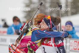 06.02.2016, Canmore, Canada (CAN): Gabriela Soukalova (CZE), Dorothea Wierer (ITA), (l-r) -  IBU world cup biathlon, mass women, Canmore (CAN). www.nordicfocus.com. © Manzoni/NordicFocus. Every downloaded picture is fee-liable.