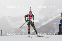 06.02.2016, Canmore, Canada (CAN): Franziska Preuss (GER) -  IBU world cup biathlon, mass women, Canmore (CAN). www.nordicfocus.com. © Manzoni/NordicFocus. Every downloaded picture is fee-liable.