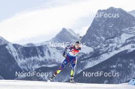 07.02.2016, Canmore, Canada (CAN): Anais Bescond (FRA) -  IBU world cup biathlon, relay mixed, Canmore (CAN). www.nordicfocus.com. © Manzoni/NordicFocus. Every downloaded picture is fee-liable.