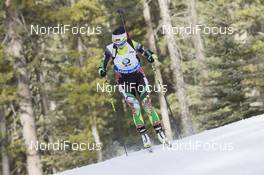 05.02.2016, Canmore, Canada (CAN): Darya Yurkevich (BLR) -  IBU world cup biathlon, sprint women, Canmore (CAN). www.nordicfocus.com. © Manzoni/NordicFocus. Every downloaded picture is fee-liable.