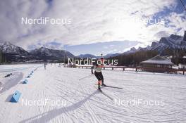 02.02.2016, Canmore, Canada (CAN): Event Feature: Undefined athlete competes on the track -  IBU world cup biathlon, training, Canmore (CAN). www.nordicfocus.com. © Manzoni/NordicFocus. Every downloaded picture is fee-liable.