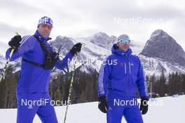 02.02.2016, Canmore, Canada (CAN): Erik Albiner (SWE), IBU IR, Borut Nunar (SLO) IBU race director, (l-r) -  IBU world cup biathlon, training, Canmore (CAN). www.nordicfocus.com. © Manzoni/NordicFocus. Every downloaded picture is fee-liable.