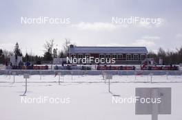 12.02.2016, Presque Isle, United States of America (USA): Event Feature: Overview over the shooting range -  IBU world cup biathlon, pursuit men, Presque Isle (USA). www.nordicfocus.com. © Manzoni/NordicFocus. Every downloaded picture is fee-liable.