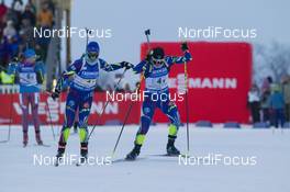 13.02.2016, Presque Isle, United States of America (USA): Anais Chevalier (FRA), Justine Braisaz (FRA), (l-r) -  IBU world cup biathlon, relay women, Presque Isle (USA). www.nordicfocus.com. © Manzoni/NordicFocus. Every downloaded picture is fee-liable.
