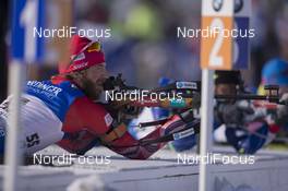 11.02.2016, Presque Isle, United States of America (USA): Alexander Os (NOR) -  IBU world cup biathlon, sprint men, Presque Isle (USA). www.nordicfocus.com. © Manzoni/NordicFocus. Every downloaded picture is fee-liable.