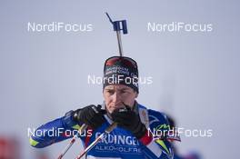 11.02.2016, Presque Isle, United States of America (USA): Quentin Fillon Maillet (FRA) -  IBU world cup biathlon, sprint men, Presque Isle (USA). www.nordicfocus.com. © Manzoni/NordicFocus. Every downloaded picture is fee-liable.