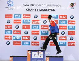 19.03.2016, Khanty-Mansiysk, Russia (RUS): Martin Fourcade(FRA)-  IBU world cup biathlon,  cups, Khanty-Mansiysk (RUS). www.nordicfocus.com. © Tumashov/NordicFocus. Every downloaded picture is fee-liable.