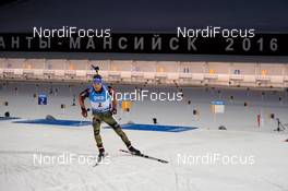 19.03.2016, Khanty-Mansiysk, Russia (RUS): Simon Schempp (GER) -  IBU world cup biathlon, pursuit men, Khanty-Mansiysk (RUS). www.nordicfocus.com. © Tumashov/NordicFocus. Every downloaded picture is fee-liable.