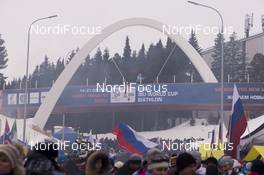 19.03.2016, Khanty-Mansiysk, Russia (RUS): Event Feature: fans in the food and entrance area of the stadium-  IBU world cup biathlon, pursuit women, Khanty-Mansiysk (RUS). www.nordicfocus.com. © Manzoni/NordicFocus. Every downloaded picture is fee-liable.
