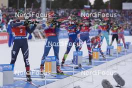 19.03.2016, Khanty-Mansiysk, Russia (RUS): Dorothea Wierer (ITA), Gabriela Soukalova (CZE), Marie Dorin Habert (FRA), Fanny Horn Birkeland (NOR), (l-r) -  IBU world cup biathlon, pursuit women, Khanty-Mansiysk (RUS). www.nordicfocus.com. © Manzoni/NordicFocus. Every downloaded picture is fee-liable.