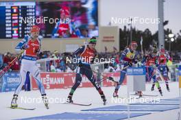 19.03.2016, Khanty-Mansiysk, Russia (RUS): Kaisa Maekaeraeinen (FIN), Dorothea Wierer (ITA), Gabriela Soukalova (CZE), Marie Dorin Habert (FRA), (l-r) -  IBU world cup biathlon, pursuit women, Khanty-Mansiysk (RUS). www.nordicfocus.com. © Manzoni/NordicFocus. Every downloaded picture is fee-liable.