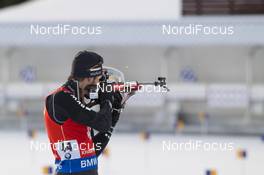 18.03.2016, Khanty-Mansiysk, Russia (RUS): Benjamin Weger (SUI) -  IBU world cup biathlon, sprint men, Khanty-Mansiysk (RUS). www.nordicfocus.com. © Manzoni/NordicFocus. Every downloaded picture is fee-liable.