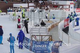 18.03.2016, Khanty-Mansiysk, Russia (RUS): Event Feature: Overview over the mixed zone in Khanty Mansiysk -  IBU world cup biathlon, sprint men, Khanty-Mansiysk (RUS). www.nordicfocus.com. © Manzoni/NordicFocus. Every downloaded picture is fee-liable.