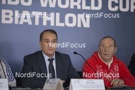 15.03.2016, Khanty-Mansiysk, Russia (RUS): Alexey Putin (RUS) -  IBU world cup biathlon, team captains meeting, Khanty-Mansiysk (RUS). www.nordicfocus.com. © Manzoni/NordicFocus. Every downloaded picture is fee-liable.