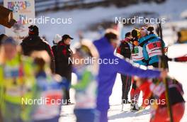 02.02.2016, Cheile Gradistei, Romania (ROU): KURZTHALER Susanna(AUT), SCHWAIGER Julia(AUT), KUPFNER Simone(AUT) - IBU Youth and Junior world ski championships biathlon, relay women junior, Cheile Gradistei (ROU). www.nordicfocus.com. © Tumashov/NordicFocus. Every downloaded picture is fee-liable.