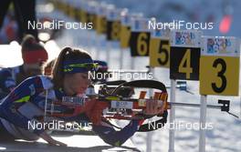 29.01.2016, Cheile Gradistei, Romania (ROU): BEGUE Myrtille(FRA) - IBU Youth and Junior world ski championships biathlon, sprint women youth, Cheile Gradistei (ROU). www.nordicfocus.com. © Tumashov/NordicFocus. Every downloaded picture is fee-liable.