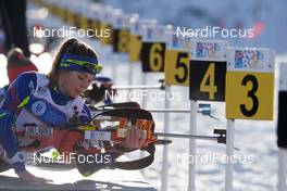 29.01.2016, Cheile Gradistei, Romania (ROU): BEGUE Myrtille(FRA) - IBU Youth and Junior world ski championships biathlon, sprint women youth, Cheile Gradistei (ROU). www.nordicfocus.com. © Tumashov/NordicFocus. Every downloaded picture is fee-liable.