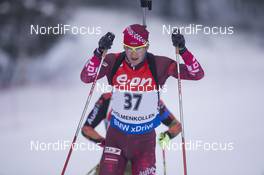 10.03.2016, Oslo, Norway (NOR): Andrejs Rastorgujevs (LAT) - IBU world championships biathlon, individual men, Oslo (NOR). www.nordicfocus.com. © NordicFocus. Every downloaded picture is fee-liable.