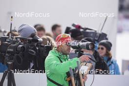 09.03.2016, Oslo, Norway (NOR): Tobias Reiter (GER), coach Team Germany - IBU world championships biathlon, individual women, Oslo (NOR). www.nordicfocus.com. © NordicFocus. Every downloaded picture is fee-liable.