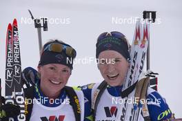 09.03.2016, Oslo, Norway (NOR): Anais Bescond (FRA), Marie Dorin Habert (FRA), (l-r) - IBU world championships biathlon, individual women, Oslo (NOR). www.nordicfocus.com. © NordicFocus. Every downloaded picture is fee-liable.