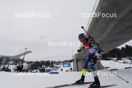 13.03.2016, Oslo, Norway (NOR): Simon Desthieux (FRA) - IBU world championships biathlon, mass men, Oslo (NOR). www.nordicfocus.com. © Tumashov/NordicFocus. Every downloaded picture is fee-liable.