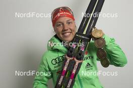 11.03.2016, Oslo, Norway (NOR): Laura Dahlmeier (GER) - IBU world championships biathlon, medals, Oslo (NOR). www.nordicfocus.com. © NordicFocus. Every downloaded picture is fee-liable.
