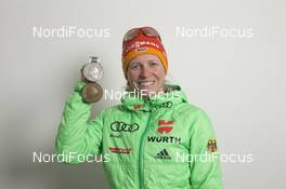 11.03.2016, Oslo, Norway (NOR): Franziska Hildebrand (GER) - IBU world championships biathlon, medals, Oslo (NOR). www.nordicfocus.com. © NordicFocus. Every downloaded picture is fee-liable.