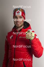 12.03.2016, Oslo, Norway (NOR): Christian Gow (CAN) - IBU world championships biathlon, relay men, Oslo (NOR). www.nordicfocus.com. © NordicFocus. Every downloaded picture is fee-liable.