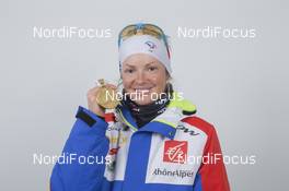 03.03.2016, Oslo, Norway (NOR): Marie Dorin Habert (FRA) - IBU world championships biathlon, medals, Oslo (NOR). www.nordicfocus.com. © NordicFocus. Every downloaded picture is fee-liable.
