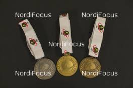 07.03.2016, Oslo, Norway (NOR): Biathlon Feature: The silver, the gold and the bronce medal for the successful athletes - IBU world championships biathlon, medals, Oslo (NOR). www.nordicfocus.com. © NordicFocus. Every downloaded picture is fee-liable.