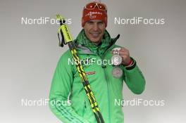 12.03.2016, Oslo, Norway (NOR): Arnd Peiffer (GER) - IBU world championships biathlon, relay men, Oslo (NOR). www.nordicfocus.com. © NordicFocus. Every downloaded picture is fee-liable.