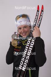 05.03.2016, Oslo, Norway (NOR): Marie Dorin Habert (FRA) - IBU world championships biathlon, medals, Oslo (NOR). www.nordicfocus.com. © NordicFocus. Every downloaded picture is fee-liable.