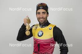 06.03.2016, Oslo, Norway (NOR): Martin Fourcade (FRA) - IBU world championships biathlon, medals, Oslo (NOR). www.nordicfocus.com. © NordicFocus. Every downloaded picture is fee-liable.