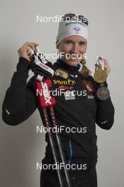 09.03.2016, Oslo, Norway (NOR): Anais Bescond (FRA) - IBU world championships biathlon, medals, Oslo (NOR). www.nordicfocus.com. © NordicFocus. Every downloaded picture is fee-liable.