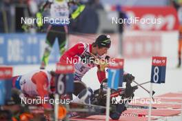 03.03.2016, Oslo, Norway (NOR): Brendan Green (CAN) - IBU world championships biathlon, relay mixed, Oslo (NOR). www.nordicfocus.com. © Manzoni/NordicFocus. Every downloaded picture is fee-liable.