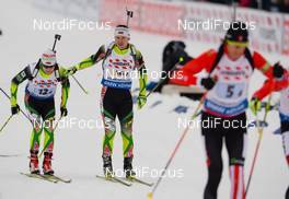 03.03.2016, Oslo, Norway (NOR): Aliaksandr Darozhka (BLR), Vladimir Chepelin (BLR) - IBU world championships biathlon, relay mixed, Oslo (NOR). www.nordicfocus.com. © Tumashov/NordicFocus. Every downloaded picture is fee-liable.
