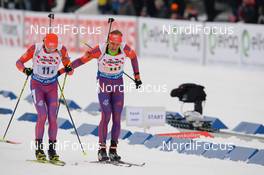 03.03.2016, Oslo, Norway (NOR): Lowell Bailey (USA), Sean Doherty (USA) - IBU world championships biathlon, relay mixed, Oslo (NOR). www.nordicfocus.com. © Tumashov/NordicFocus. Every downloaded picture is fee-liable.