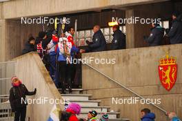 03.03.2016, Oslo, Norway (NOR): Event Feature: the france team visit the king- IBU world championships biathlon, relay mixed, Oslo (NOR). www.nordicfocus.com. © Tumashov/NordicFocus. Every downloaded picture is fee-liable.