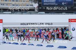 03.03.2016, Oslo, Norway (NOR): Event Feature: Start of the Mixed Relay - IBU world championships biathlon, relay mixed, Oslo (NOR). www.nordicfocus.com. © Tumashov/NordicFocus. Every downloaded picture is fee-liable.