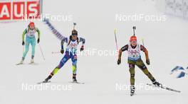 03.03.2016, Oslo, Norway (NOR): Franziska Hildebrand (GER), Marie Dorin Habert (FRA) - IBU world championships biathlon, relay mixed, Oslo (NOR). www.nordicfocus.com. © Tumashov/NordicFocus. Every downloaded picture is fee-liable.