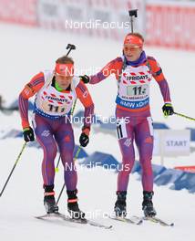 03.03.2016, Oslo, Norway (NOR): Lowell Bailey (USA), Hannah Dreissigacker (USA) - IBU world championships biathlon, relay mixed, Oslo (NOR). www.nordicfocus.com. © Tumashov/NordicFocus. Every downloaded picture is fee-liable.