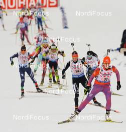03.03.2016, Oslo, Norway (NOR): Susan Dunklee (USA), Selina Gasparin (SUI) - IBU world championships biathlon, relay mixed, Oslo (NOR). www.nordicfocus.com. © Tumashov/NordicFocus. Every downloaded picture is fee-liable.