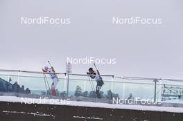 03.03.2016, Oslo, Norway (NOR): Lukasz Szczurek (POL), Benjamin Weger (SUI), (l-r) - IBU world championships biathlon, relay mixed, Oslo (NOR). www.nordicfocus.com. © Manzoni/NordicFocus. Every downloaded picture is fee-liable.
