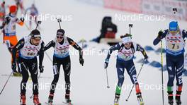 03.03.2016, Oslo, Norway (NOR): Benjamin Weger (SUI), Aita Gasparin (SUI), Karin Oberhofer (ITA), Lukas Hofer (ITA) - IBU world championships biathlon, relay mixed, Oslo (NOR). www.nordicfocus.com. © Tumashov/NordicFocus. Every downloaded picture is fee-liable.